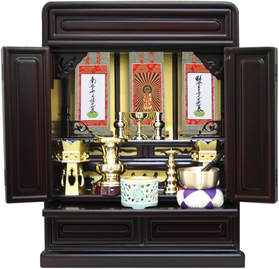 Amazon | 仏壇/仏具付/ミニ仏壇「16号日本桜：桜色」東本願寺用高級